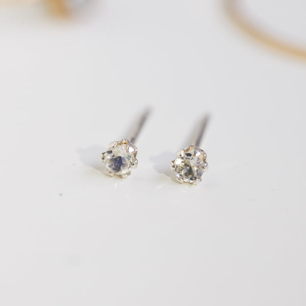 Tiny Moonstone Earrings